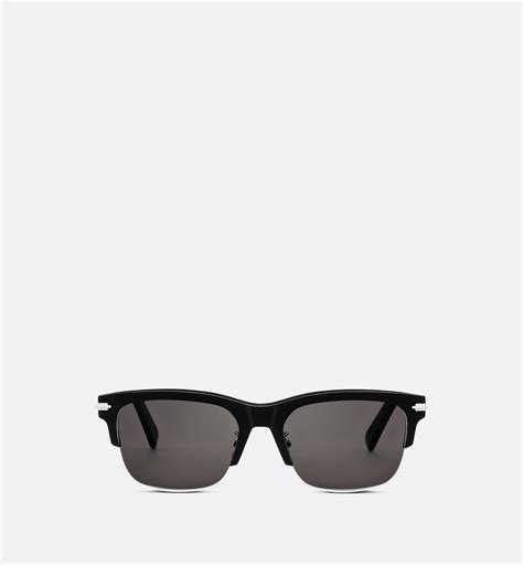 DiorBlackSuit C1U Black Rectangular Sunglasses 